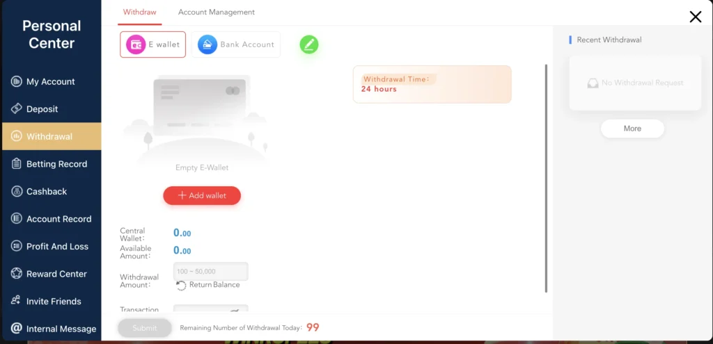 Winrupees Deposit and Withdraw